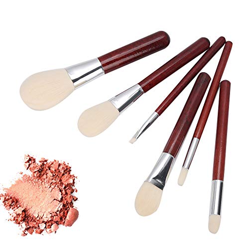 6pcs Make Up Pinsel Set, Tragbare Pinselset, Professional Foundation Rouge Lidschatten Kosmetisches Werkzeug Beauty Tools Tragbare Augenbrauen Rouge Loose Powder Brush Makeup Tool Set von Zyyini