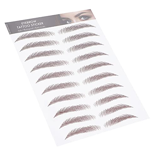 Augenbrauenaufkleber, Make-up-Augenbrauenaufkleber, Dauerhaft, Natürlich, Wasserdicht, Atmungsaktiv, für Partys für Frauen (BROWN-02) von Zyyini