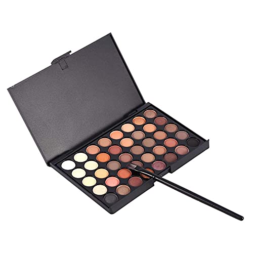 Bunte Lidschatten-Palette, Professionelle Lidschatten 20 Farben Hochpigmentiert Professional Warm Natural Cosmetic, Matte Eyeshadow Cream Matte Lidschatten Creme Powder Eye Makeup(#1) von Zyyini