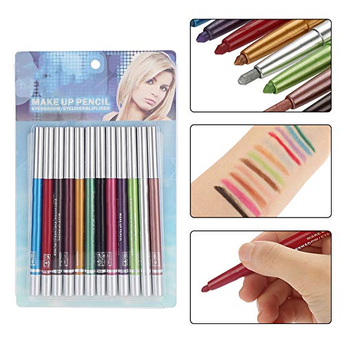 Lipliner-Stift, Langlebiges Eyeliner-Set, Lidschattenstift, für Damen-Make-up von Zyyini