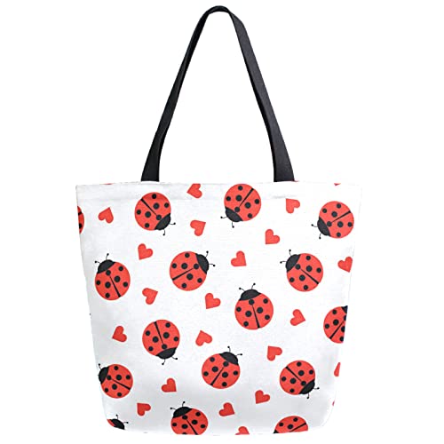 ZzWwR Extra große Schultertasche mit modischem Muster, für Strand, Reisen, Wochenende, Fitnessstudio, Lebensmitteleinkauf, Marienkäfer, Extra Large ZzWwR Extra große Schultertasche mit modischem Muster, für Strand, Reisen, Wochenende, Fitnessstudio, Lebensmitteleinkauf, Marienkäfer, Extra Large von ZzWwR