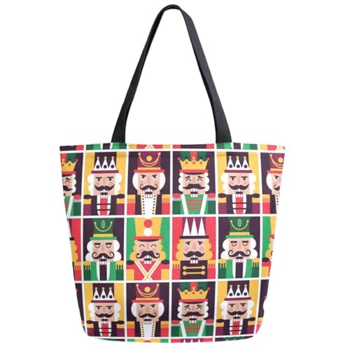 ZzWwR Extra große Schultertasche mit modischem Muster, für Strand, Reisen, Wochenende, Fitnessstudio, Lebensmitteleinkauf, Multi-Weihnachts-Nussknacker, Extra Large ZzWwR Extra große Schultertasche mit modischem Muster, für Strand, Reisen, Wochenende, Fitnessstudio, Lebensmitteleinkauf, Multi-Weihnachts-Nussknacker, Extra Large von ZzWwR