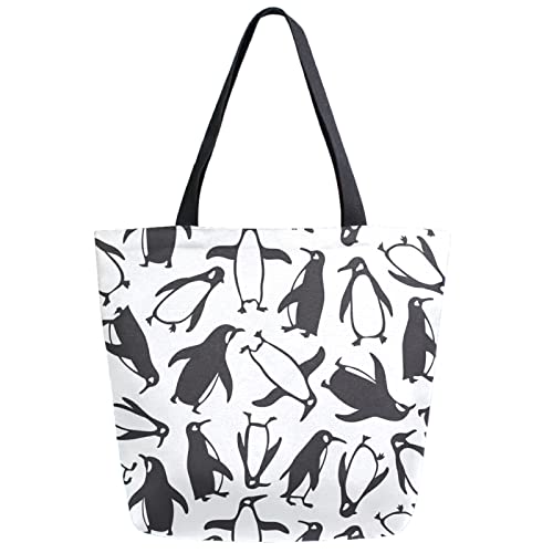 ZzWwR Extra große Schultertasche mit modischem Muster, für Strand, Reisen, Wochenende, Fitnessstudio, Lebensmitteleinkauf, pinguin, Extra Large ZzWwR Extra große Schultertasche mit modischem Muster, für Strand, Reisen, Wochenende, Fitnessstudio, Lebensmitteleinkauf, pinguin, Extra Large von ZzWwR