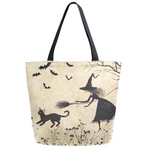 ZzWwR Extra große Schultertasche mit stylischem Druck, für Strand, Reisen, Wochenende, Fitnessstudio, Lebensmitteleinkauf, Multi Witch, X-Large ZzWwR Extra große Schultertasche mit stylischem Druck, für Strand, Reisen, Wochenende, Fitnessstudio, Lebensmitteleinkauf, Multi Witch, X-Large von ZzWwR