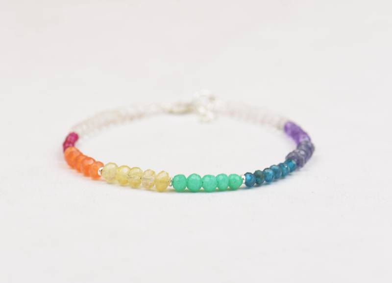 7 Chakras Edelsteine Armband. Rosa Quarz Rubin Karneol Citrin Onyx Jade Iolith Amethyst.sieben Chakren Regenbogen Armband 7 Chakras Edelsteine Armband. Rosa Quarz Rubin Karneol Citrin Onyx Jade Iolith Amethyst.sieben Chakren Regenbogen Armband von Zzaval