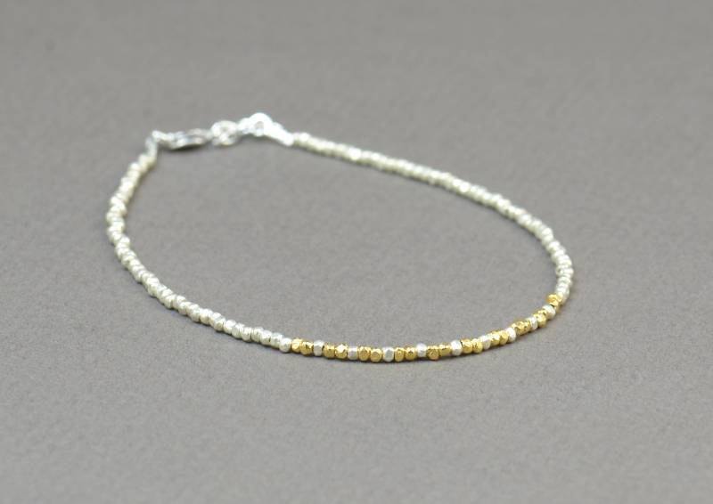 Armband Perlen Nuggets Aus 925Er Silber Und Vergoldete Vermeil Armband Perlen Nuggets Aus 925Er Silber Und Vergoldete Vermeil von Zzaval