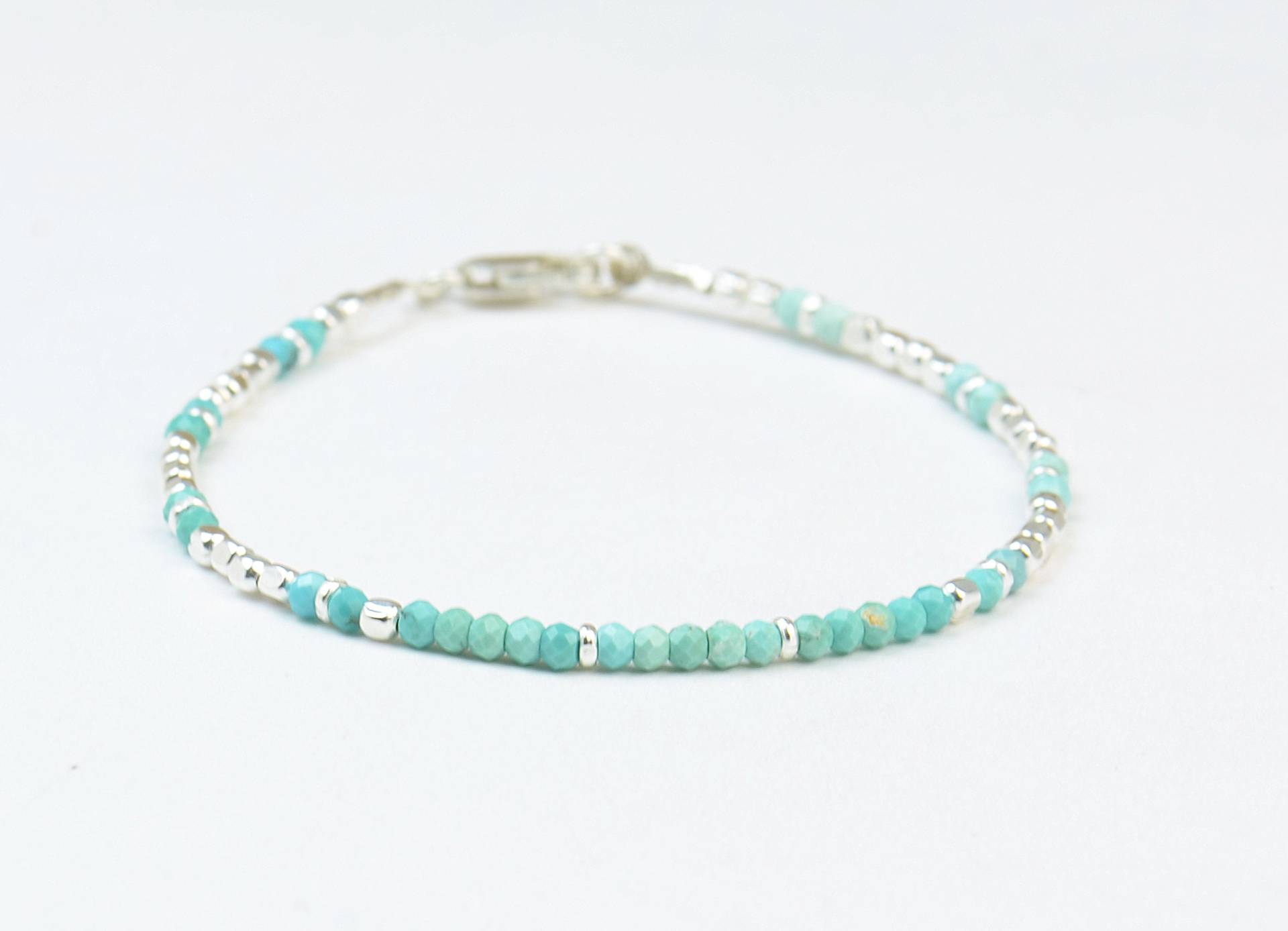 Echte Türkis Und Sterling Silber Perlen Armband.edelsteine Armband.dezember Geburtsstein Edelstein Armband.herren Armband, Frauen Armband Echte Türkis Und Sterling Silber Perlen Armband.edelsteine Armband.dezember Geburtsstein Edelstein Armband.herren Armband, Frauen Armband von Zzaval