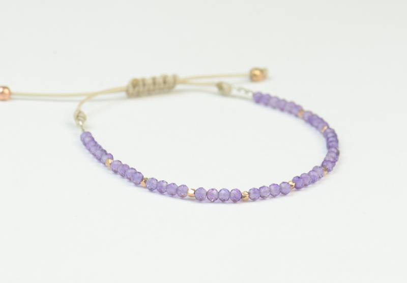 Lila Amethyst - Und Rosasilberperlen von Zzaval