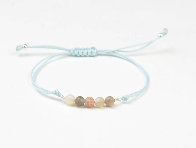 Mondstein Edelsteine Und Faden Armband.sterling Silber Draht.edelsteine, Faden, Schnur Verstellbar Armband Mondstein Edelsteine Und Faden Armband.sterling Silber Draht.edelsteine, Faden, Schnur Verstellbar Armband von Zzaval