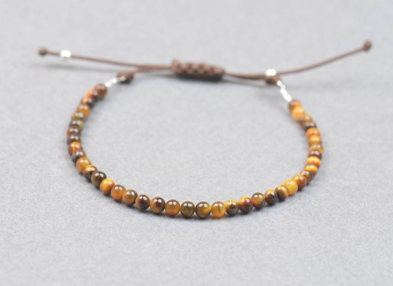 Winzige Perlen Tigerauge Armband von Zzaval