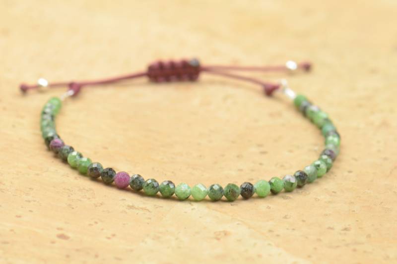 Zoisit Und Sterling Silber Perlen Armband von Zzaval