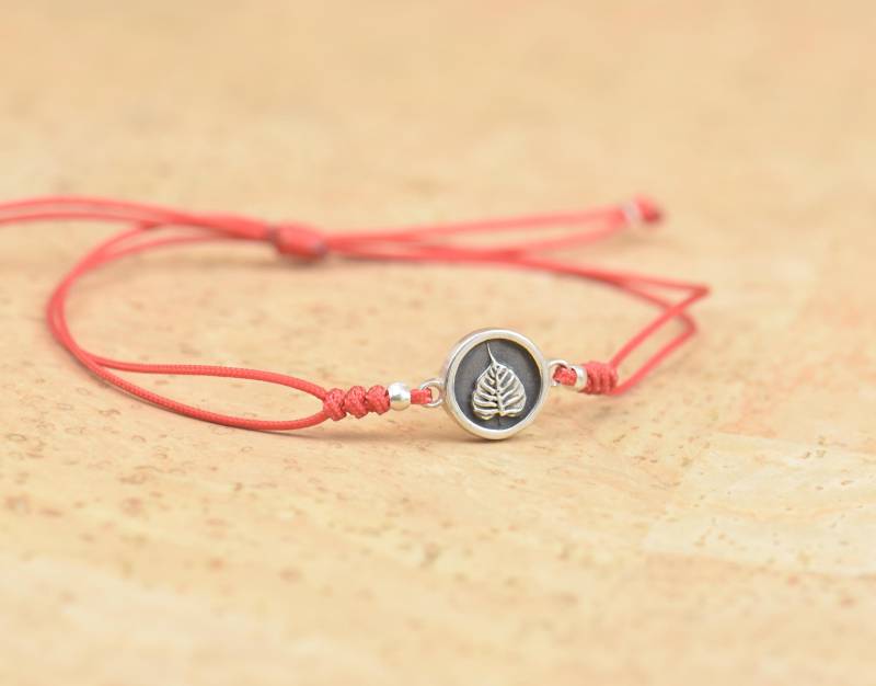 sterling Silber Bodhi Bettelarmband. Herren Armband.blatt Armband von Zzaval