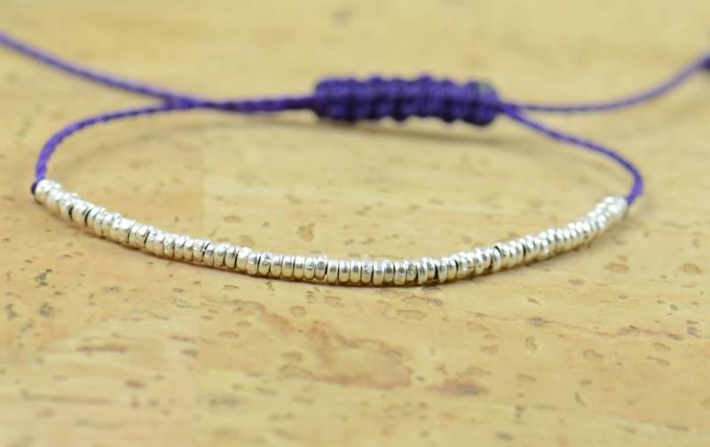 sterling Silber Perlen Armband . Kleine Creolen von Zzaval