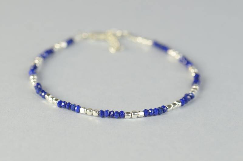 sterling Silber Und Lapislazuli Armband von Zzaval
