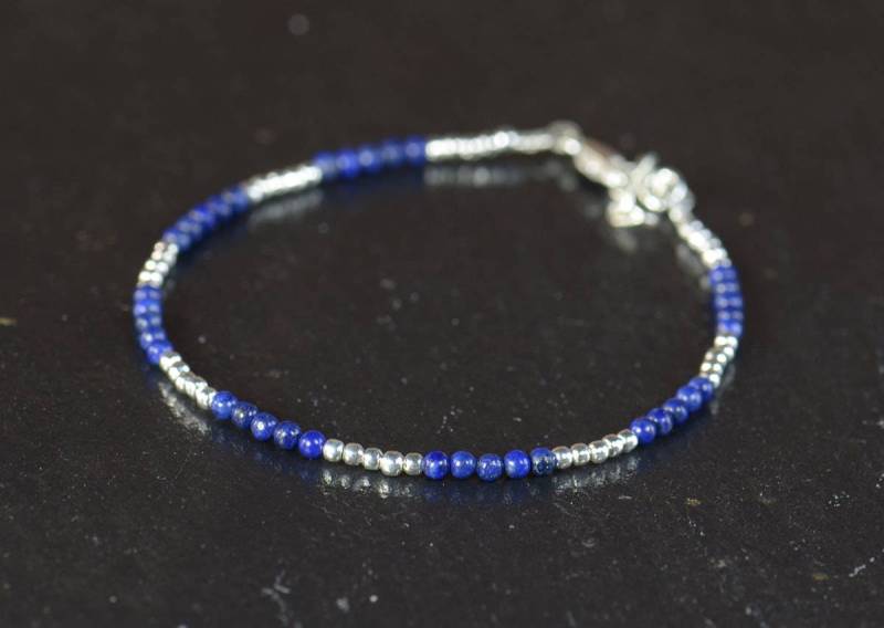 sterling Silber Und Lapislazuli Armband sterling Silber Und Lapislazuli Armband von Zzaval