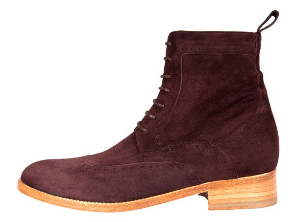 Dandy Ankle Boots im Budapester-Style aus Wildleder Braun von a cuckoo moment...