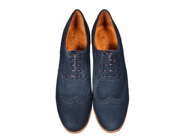 Jive - Schnürschuhe Budapester Damen handgefertigt aus Wildleder, navy von a cuckoo moment...