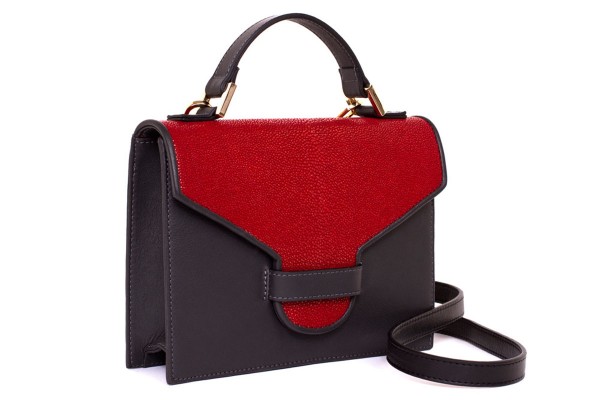 Suzy kleine  Koffer Tasche grau / rot von a cuckoo moment...