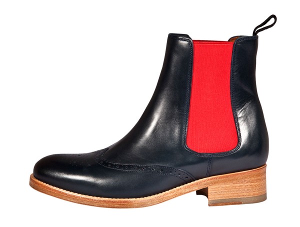 Vintage Chealsea Boots, Frauen, Blau-Rot,  Ankle Booties von a cuckoo moment...