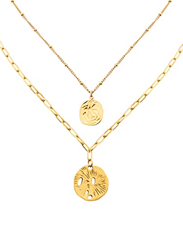 a little something® Halskette Greenwich | Damen Layer Kette mit 18 Karat Vergoldung (Gold & Roségold) | Inklusive nachhaltiger Geschenkverpackung mit FSC®-Zertifikat von a little something