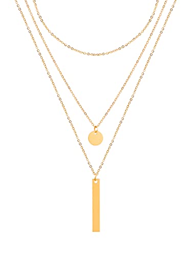 a little something® Halskette Venice | Damen Layer Kette mit 18 Karat Vergoldung (Gold & Roségold) | Inklusive nachhaltiger Geschenkverpackung mit FSC®-Zertifikat von a little something