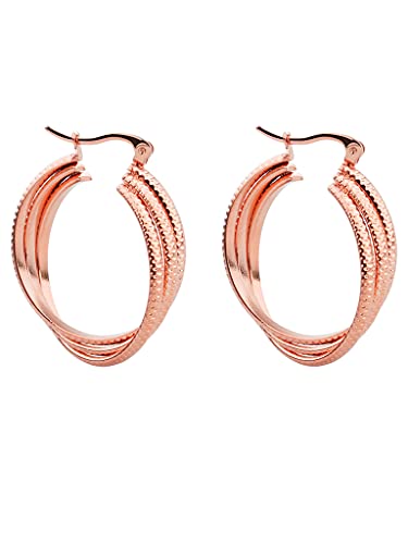 a little something® Ohrringe Bilk | Damen Ohrhänger mit 18 Karat Vergoldung (Gold & Roségold) | Inklusive nachhaltiger Geschenkverpackung mit FSC®-Zertifikat von a little something