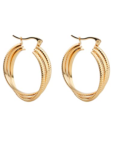 a little something® Ohrringe Bilk | Damen Ohrhänger mit 18 Karat Vergoldung (Gold & Roségold) | Inklusive nachhaltiger Geschenkverpackung mit FSC®-Zertifikat von a little something