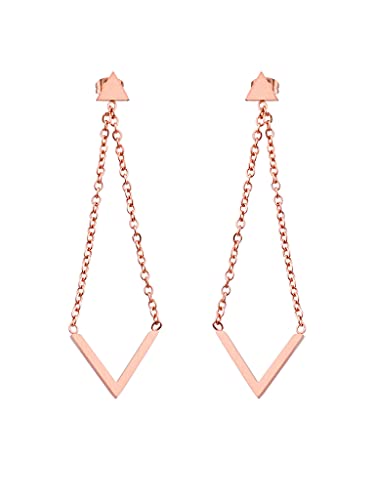 a little something® Ohrringe Norrebro | Damen Ohrhänger mit 18 Karat Vergoldung (Gold & Roségold) | Inklusive nachhaltiger Geschenkverpackung mit FSC®-Zertifikat von a little something