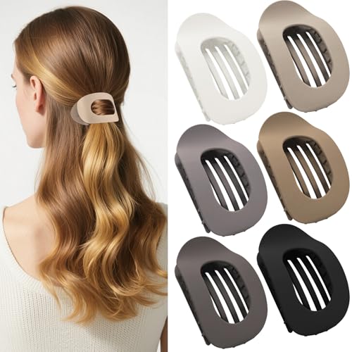 6 Stück Haarklammern für Damen,Entenschnabel Haarspange,Flache Haarklammern,Flat Claw Clip,Haarklammer,Französisches Haarspangen Damen,Haarspange Flach Dünnes Haar von a ray of sunshine