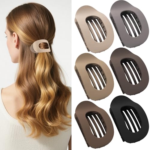 6 Stück Haarklammern für Damen,Entenschnabel Haarspange,Flache Haarklammern,Flat Claw Clip,Haarklammer,Französisches Haarspangen Damen,Haarspange Flach Dünnes Haar von a ray of sunshine