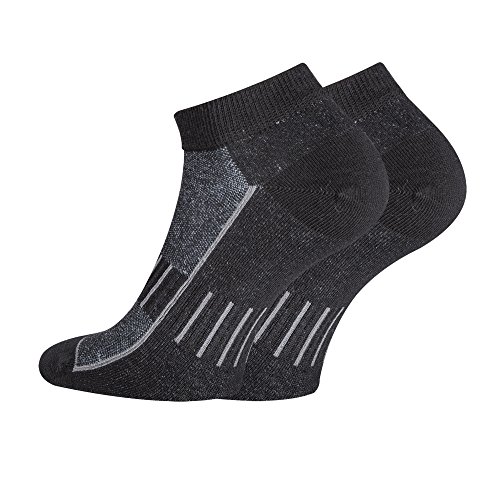 a.e.gis Sportsocken Sneakersocken 6 Paar Komfort Socken in Schwarz & Weiß - Unisex für Damen und Herren - antibakteriell (6 Paar Schwarz, 39/42) von a.e.gis