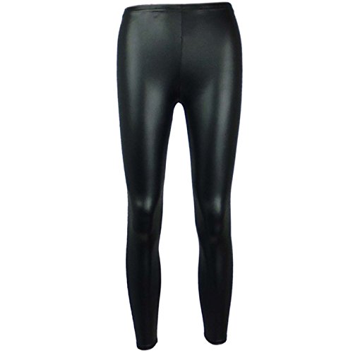 a2z4kids Kinder Mädchen Lack Optik Leggings - Wet Look Legging Black 9-10 von A2Z 4 Kids