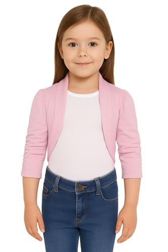 a2z4kids Neu Kinder Mädchen Ruched Ärmel Stilvoll Zucken Bolero Cropped Strickjacke 2 3 4 5 6 7 8 9 10 11 12 13 Jahre von A2Z 4 Kids