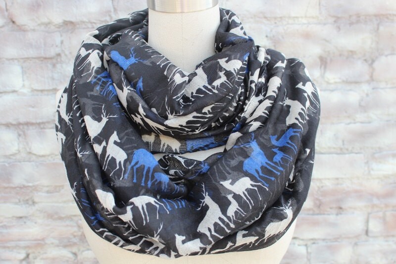 Schal Für Frauen/Geschenk Hirsch Print Infinity-Schal Tolles Accessoire Ihr Outfit von aCutee