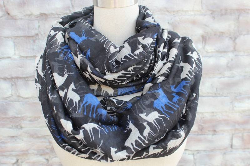 Schal Für Frauen/Geschenk Hirsch Print Infinity-Schal Tolles Accessoire Ihr Outfit von aCutee