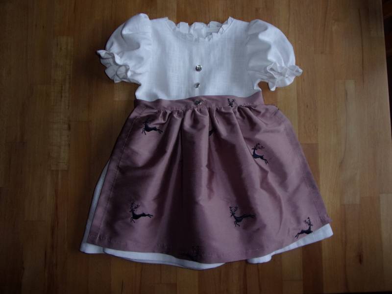 Weißestauf-Babydirndl - Leinen-Größe 62 /6874 /80 von aGwand
