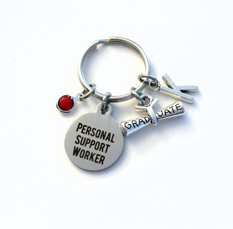 Abschlussgeschenk Für Persönlichen Support-Arbeitskraft Keychain, Psw-Schlüsselanhänger, Grad Vorhanden von aJoyfulSurprise