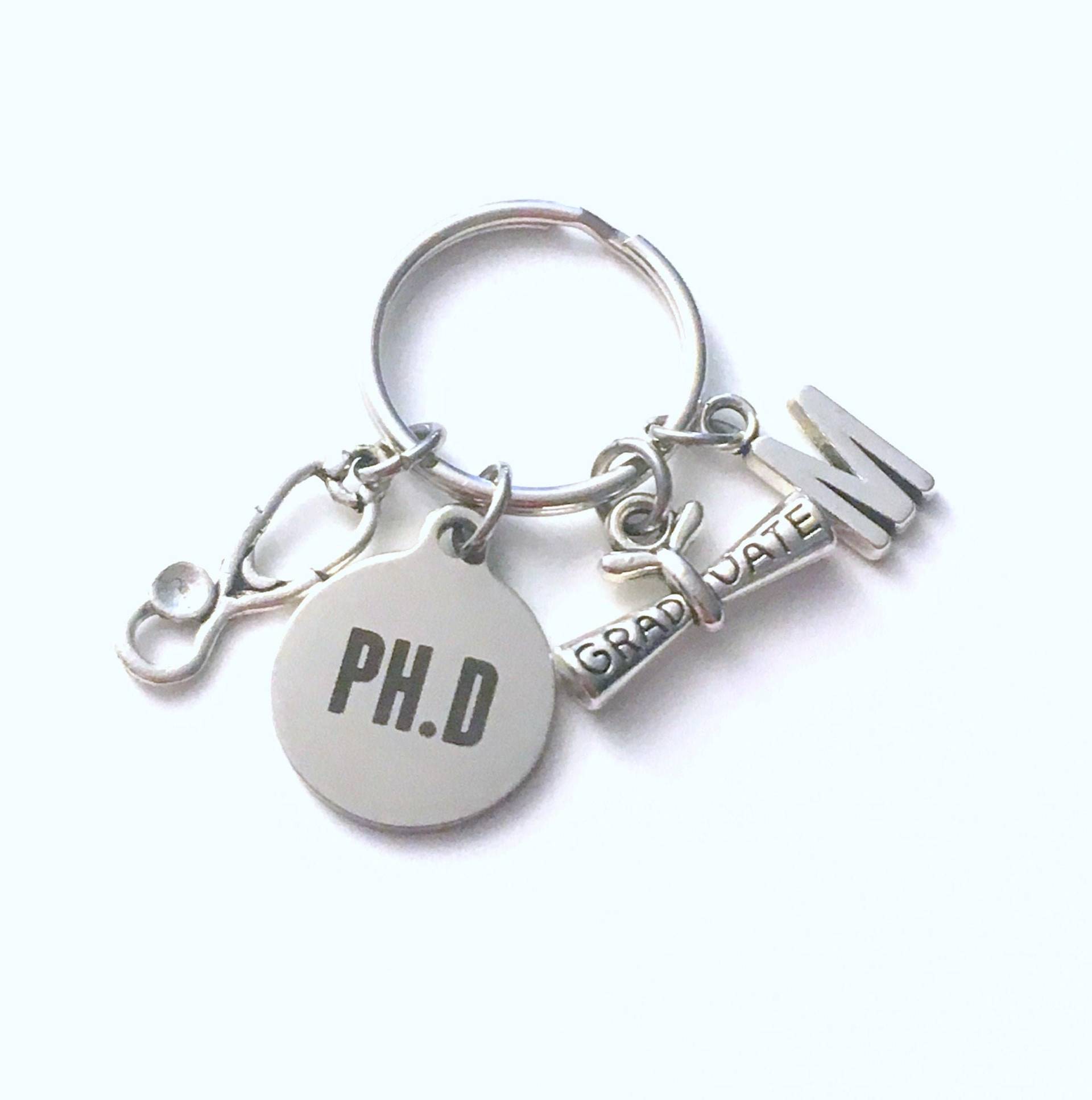 Abschlussgeschenk Für Ph D Schlüsselbund, Phd Schlüsselanhänger, Doktor Arzt Geschenk, Dr von aJoyfulSurprise