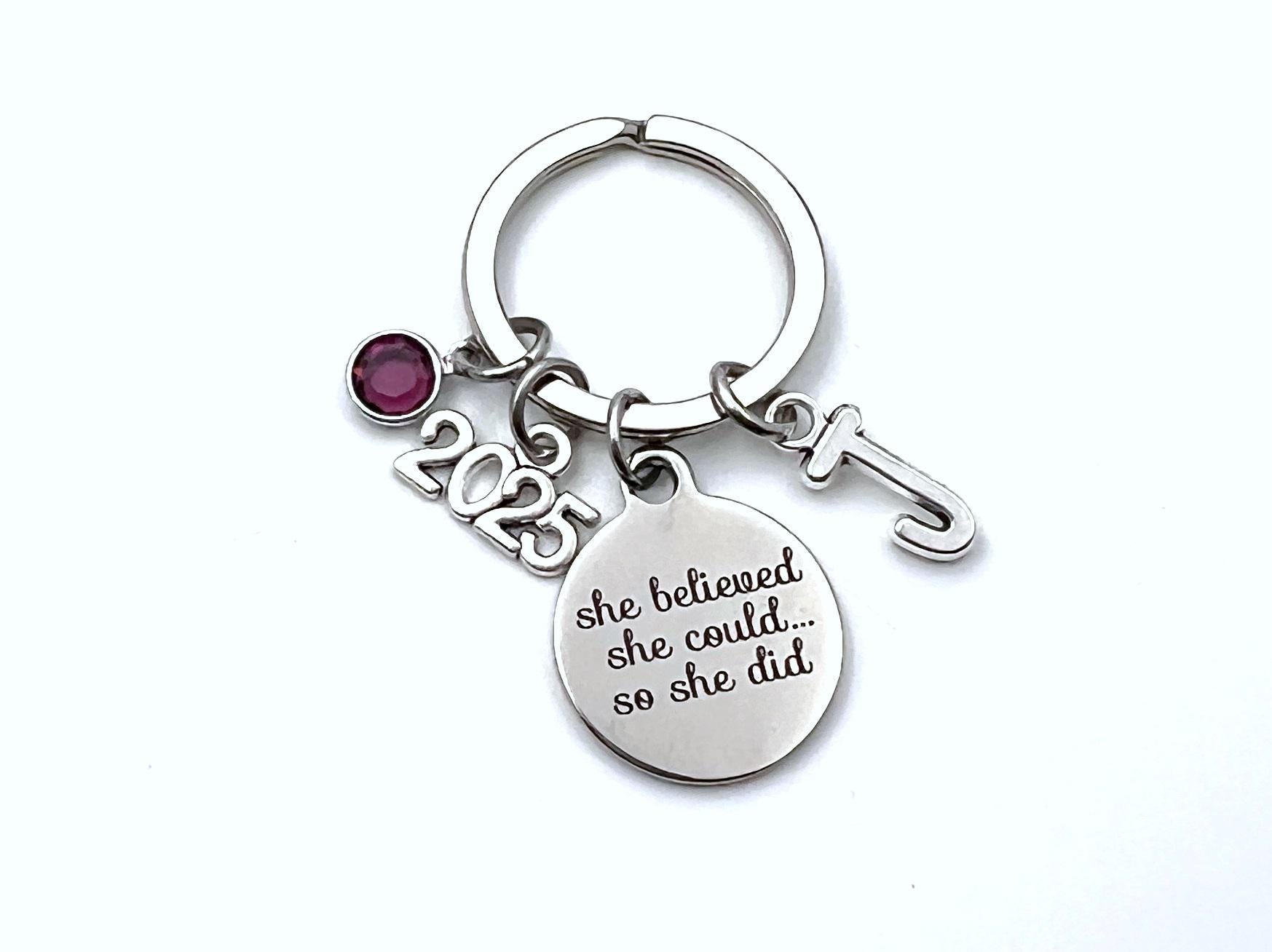 Abschlussgeschenk Für Sie, 2025 Job Promotion Feier Schlüsselbund, Neue Karriere Schlüsselanhänger, Sie Glaubte, Könne, So Dass Präsentieren Kann von aJoyfulSurprise