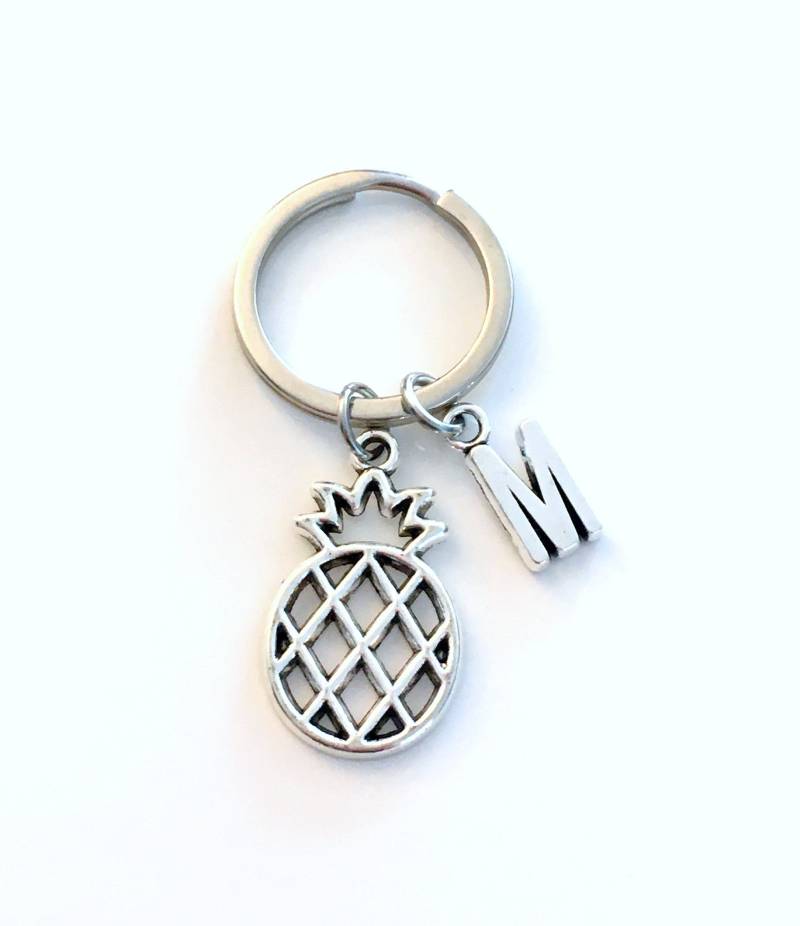 Ananas Schlüsselanhänger, Silber Obst Lebensmittel Geschenk, Ttc Ivf Fruchtbarkeit Glücksbringer, Geschenk Für Die Empfängnis von aJoyfulSurprise