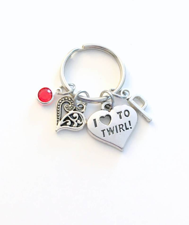 Baton Twirling Geschenk, Ich Liebe Es, Schlüsselbund Zu Wirbeln, Geschenk Für Tochter Schlüsselanhänger, Majorette Ariel Dance, Tänzerin Blaskapelle von aJoyfulSurprise