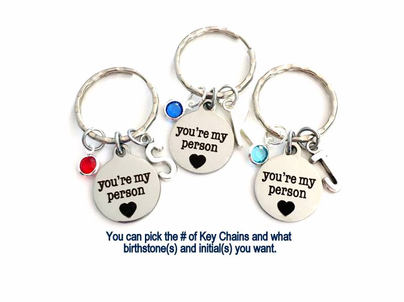Bester Freund Geschenk, Du Bist Meine Person Schlüsselanhänger, Set Mit 1 2 3 4 5 6 Geschenk Für Freundin, Bff Vorhanden Schlüsselanhänger von aJoyfulSurprise