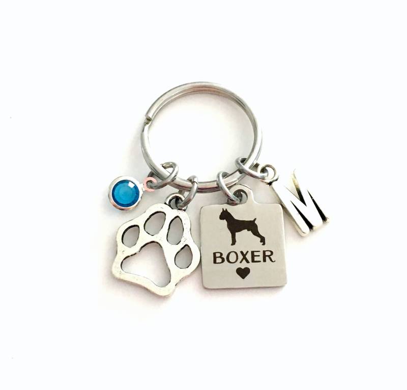 Boxer Hund Geschenk, Schlüsselanhänger, Züchter Geschenk Für Hundemama, Hündchen Welpen von aJoyfulSurprise