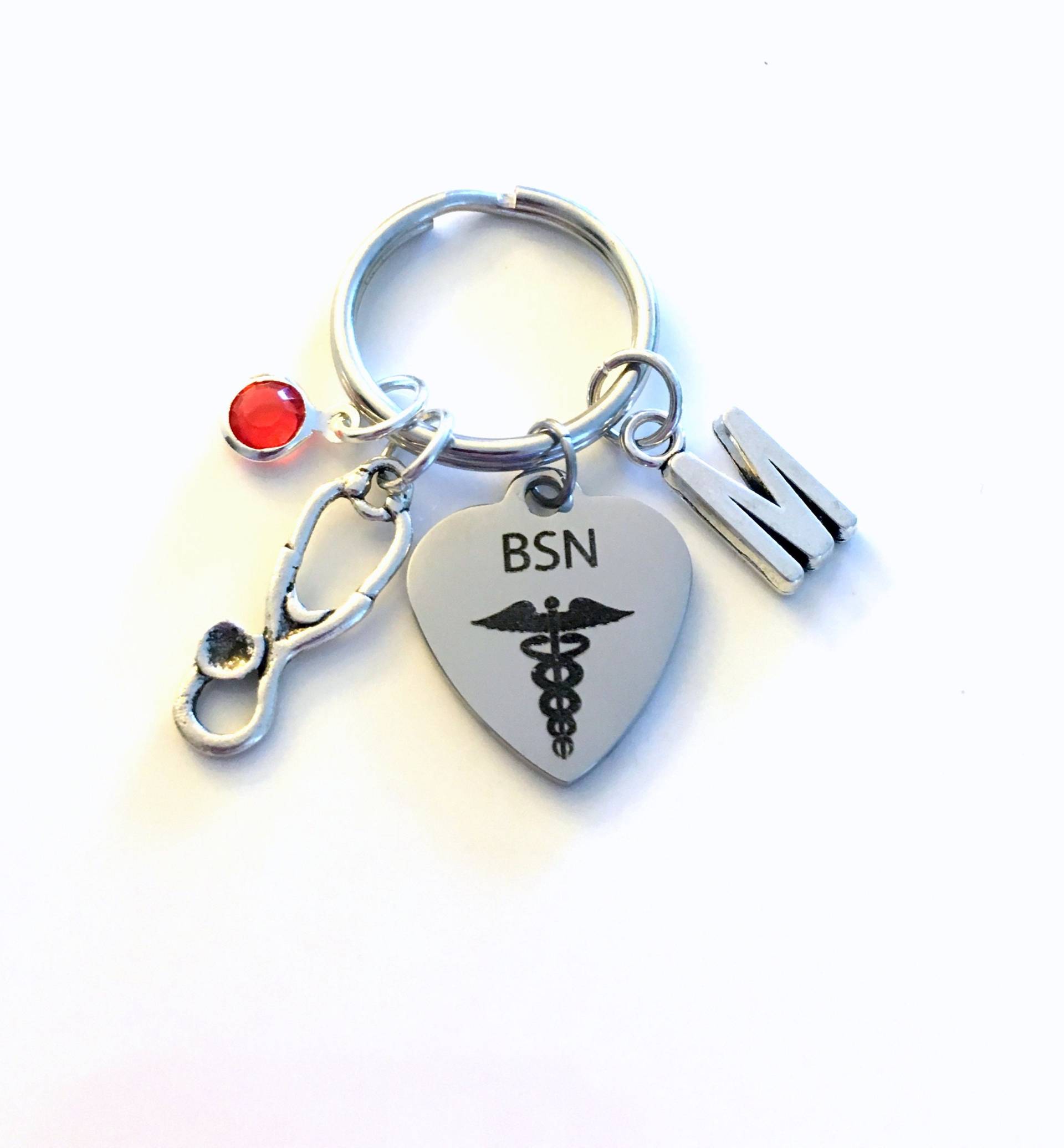Bsn Geschenk, Schlüsselanhänger, Abschlussgeschenk Für Bsn, Krankenschwester Pflegeschlüsselring, Bachelor Of Science Pflegeschülerin Geschenk von aJoyfulSurprise