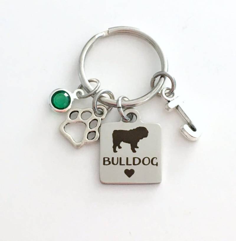 Bulldogge Schlüsselanhänger, Französisch, Englisch, Amerikanisch, Bull Dog Züchter Geschenk Für Hundemama Doggie Dad, Neuen Welpen Vorhanden von aJoyfulSurprise