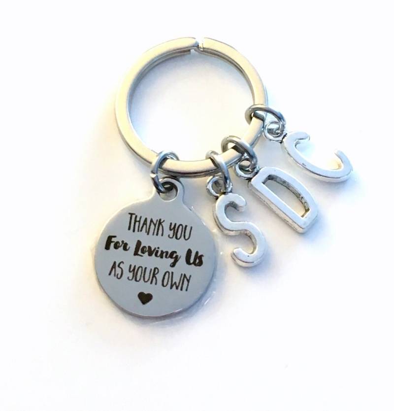 Vielen Dank, Dass Sie Uns Als Ihren Eigenen Schlüsselanhänger, Geschenk Für Stiefvater Mama Wächter Pflegeelternteil Geschenk, Mit Mehreren von aJoyfulSurprise