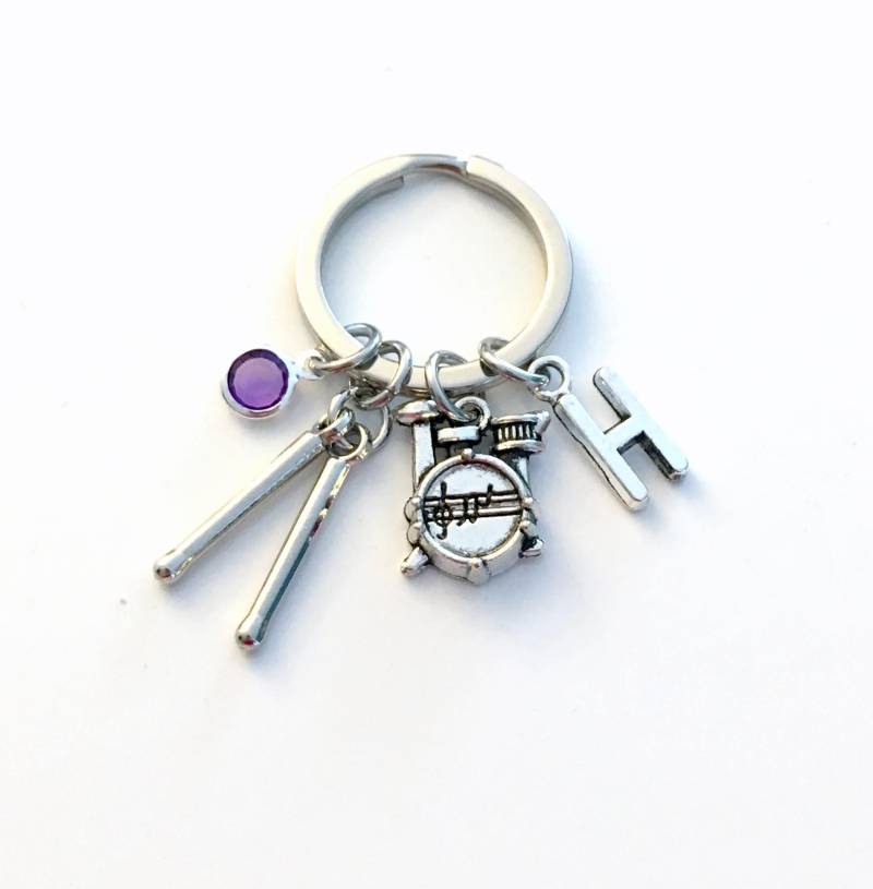 Drum Stick Keychain, Geschenk Für Schlagzeuger Geschenk, Drumstick Schlüsselanhänger, Personalisierte Schulband Musiker Percussion von aJoyfulSurprise