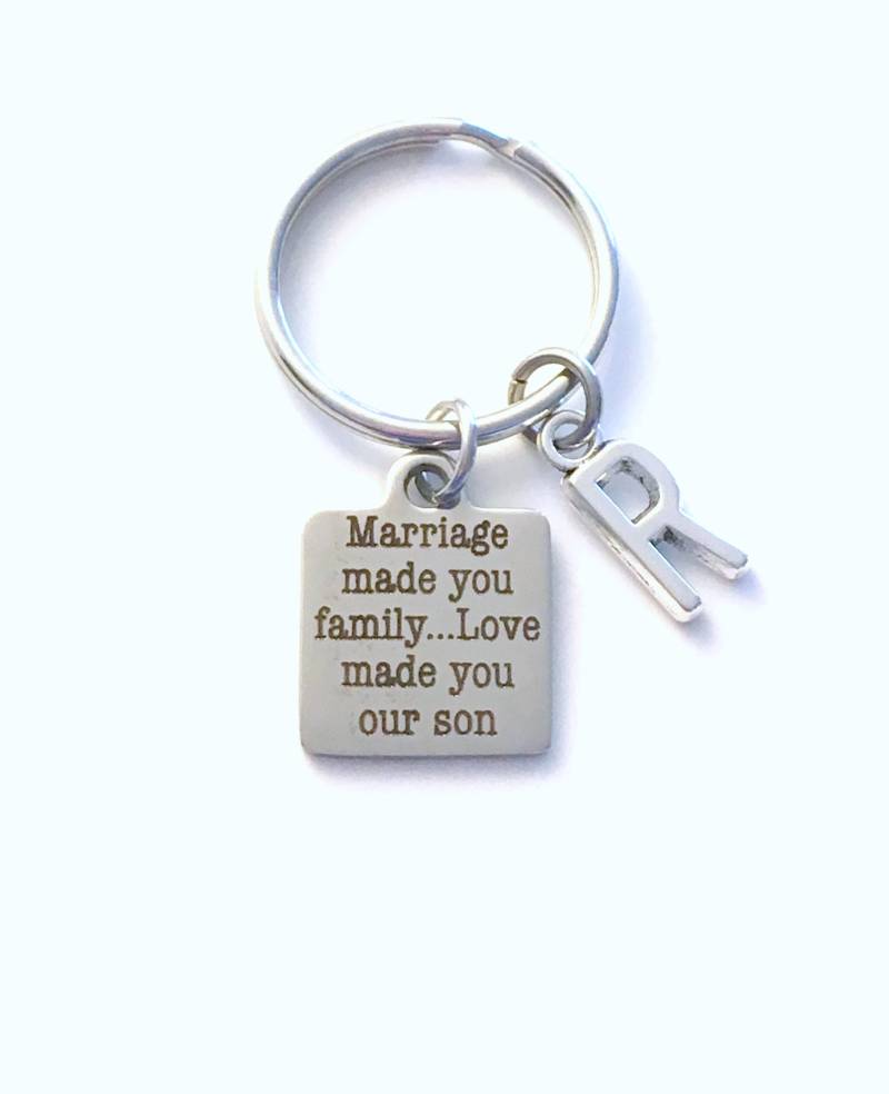 Ehe Machte Dich Familie Liebe Unser Sohn Schlüsselbund, Geschenk Für Schwiegersohn Schlüsselanhänger von aJoyfulSurprise