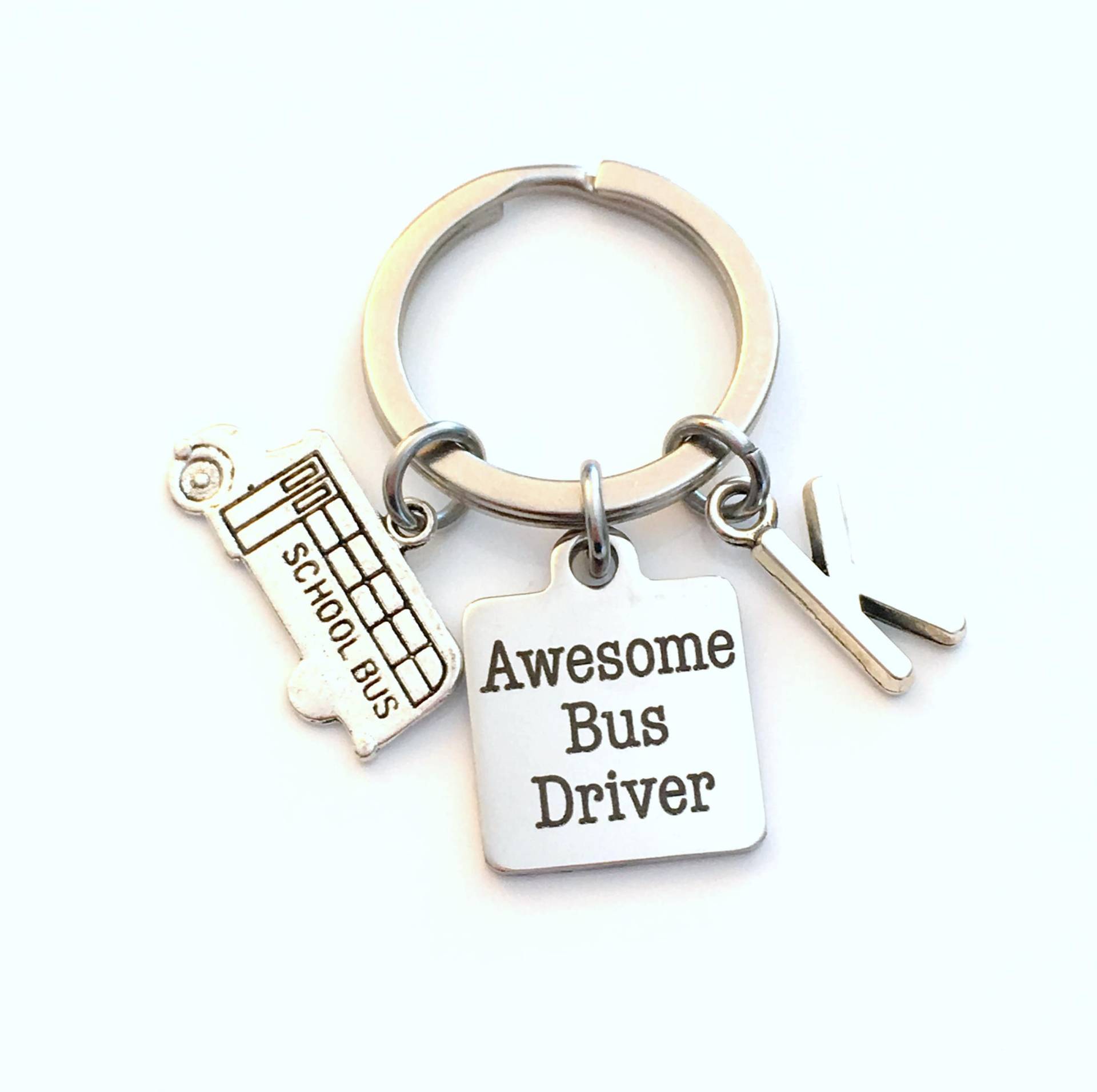 Ehrfürchtige Busfahrer Schlüsselanhänger, Geschenk Für Schulbusfahrer Danke Keychain von aJoyfulSurprise