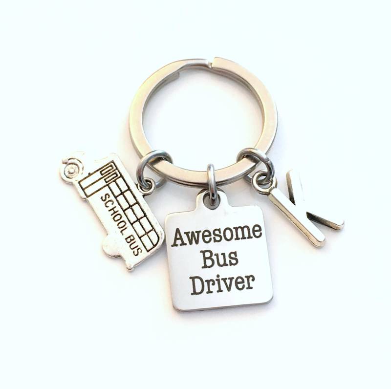 Ehrfürchtige Busfahrer Schlüsselanhänger, Geschenk Für Schulbusfahrer Danke Keychain von aJoyfulSurprise